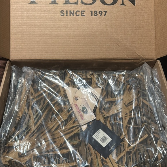 NWT Filson Rugged Twill Cruiser Shadow Grass Camo Field Vest Factory 1sts - Picture 3 of 4